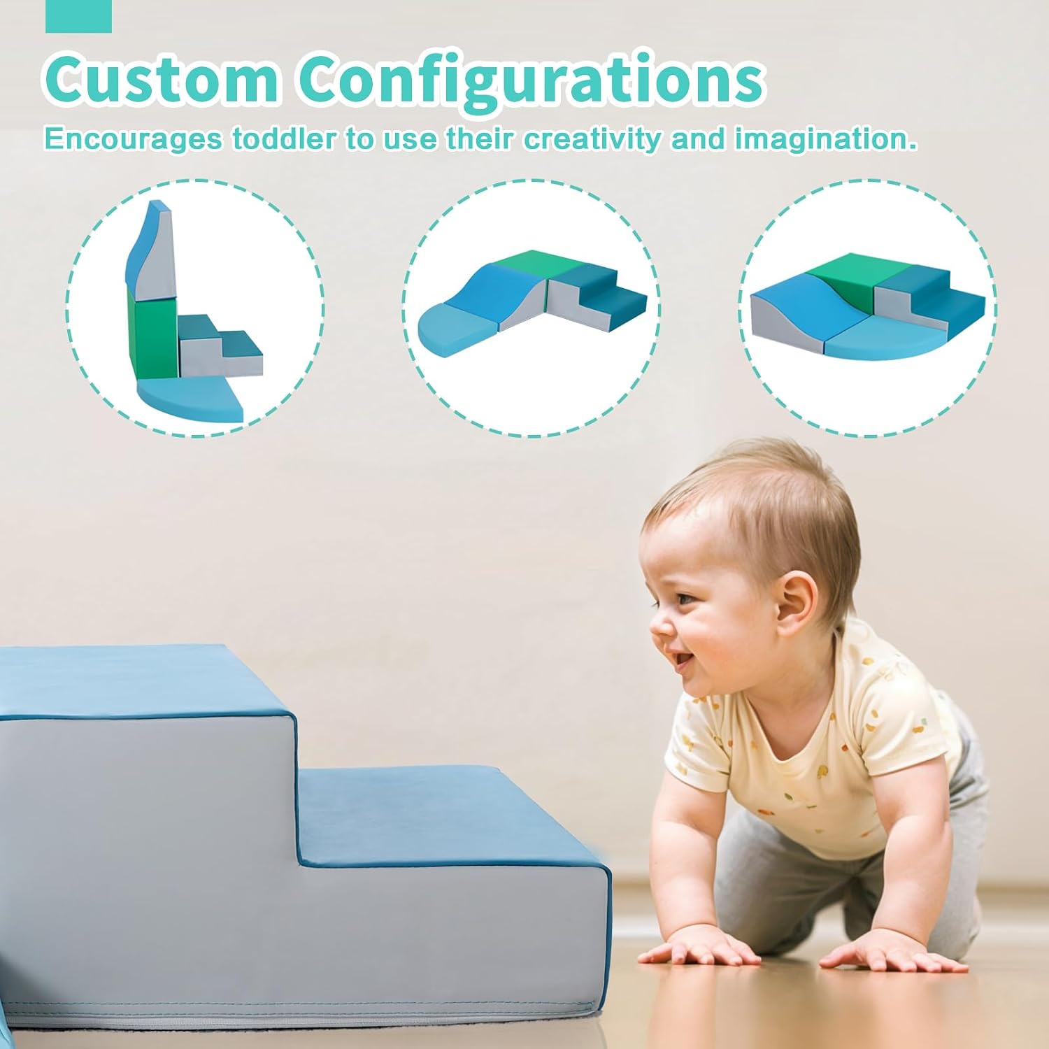Thumbnail 2 de TODIBY 4-Piece Soft Climbing Blocks for Toddlers