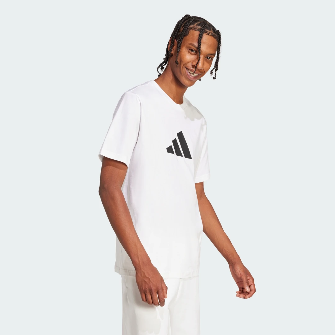 Detalle de Camiseta Future Icons 3 Bar Logo de Adidas — blanca, para uso diario