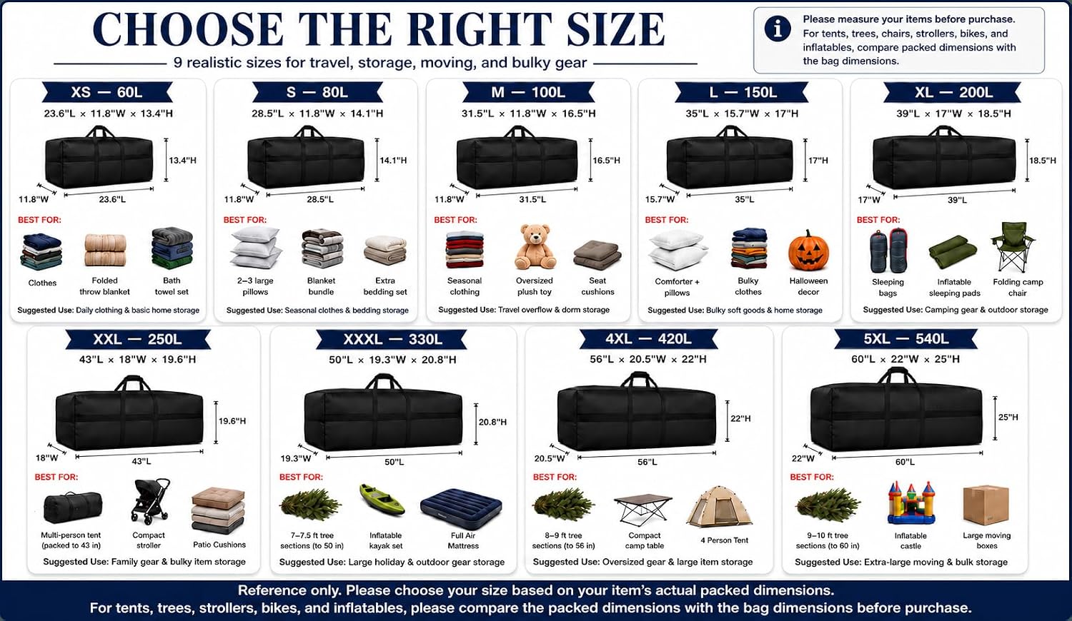 Thumbnail 2 de HaoHakka Extra Large Duffle Bag for Travel (100L)