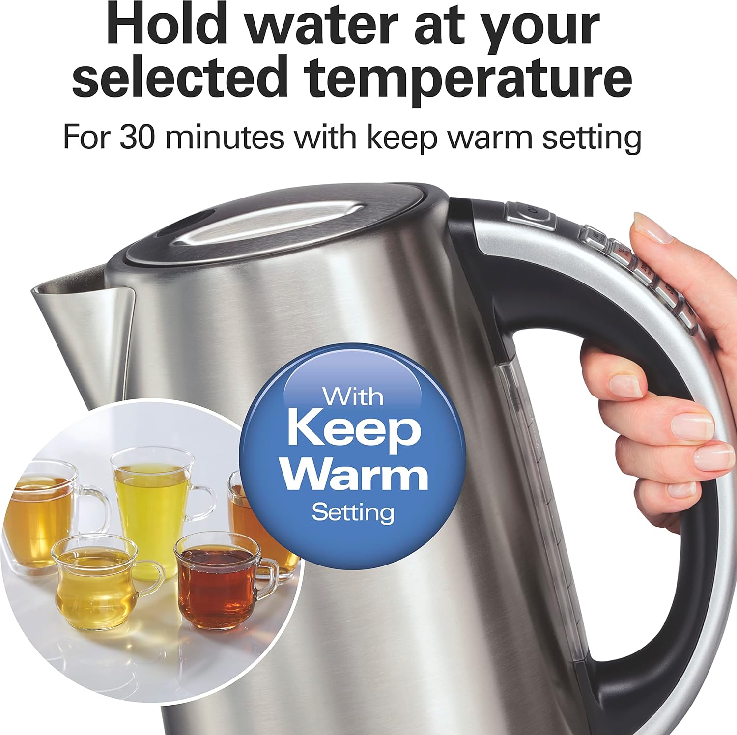 Thumbnail 3 de Hamilton Beach 41020R temperature control kettle 1.7L