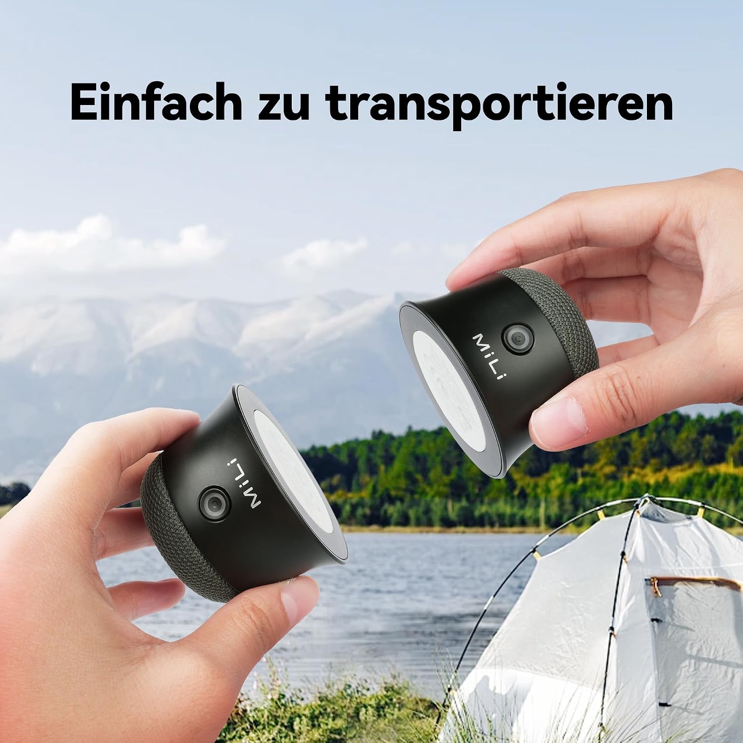 Detalle de MiLi Bluetooth Lautsprecher – Magnetischer Mini Speaker, 3W, IP65, 8 Stunden Wiedergabe, TWS Stereo