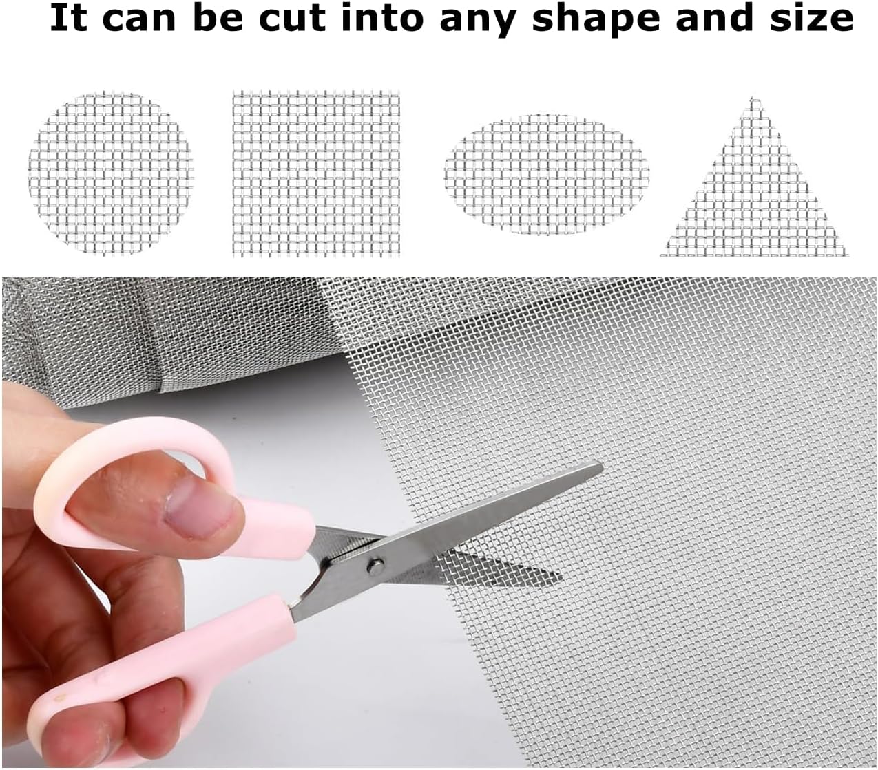 Thumbnail 1 de 304 Stainless Steel Wire Mesh Roll 40cm x 3 Metre – 1mm Holes, 0.4mm Wire