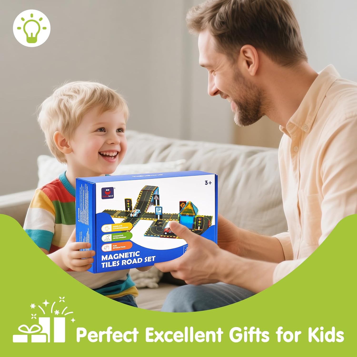 Thumbnail 6 de hahaland 38-piece Magnetic Tiles set for kids 🧩