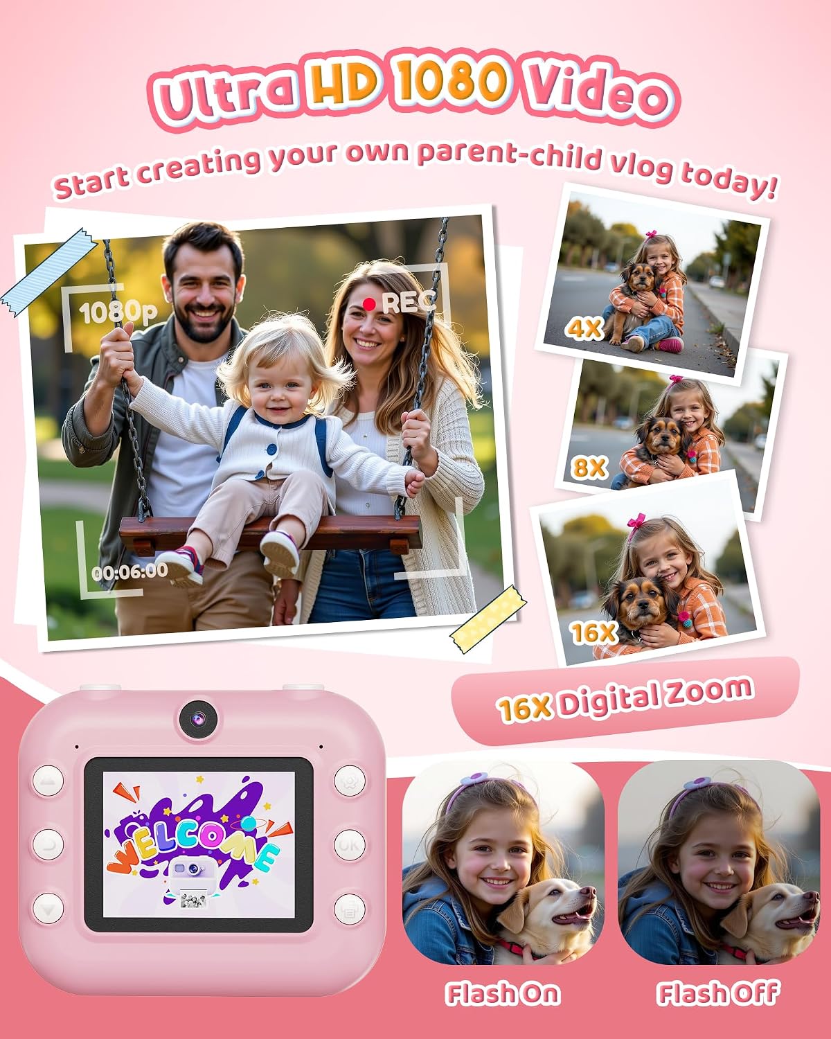 Detalle 2 de Instant Kids Dual Selfie Camera 1080P