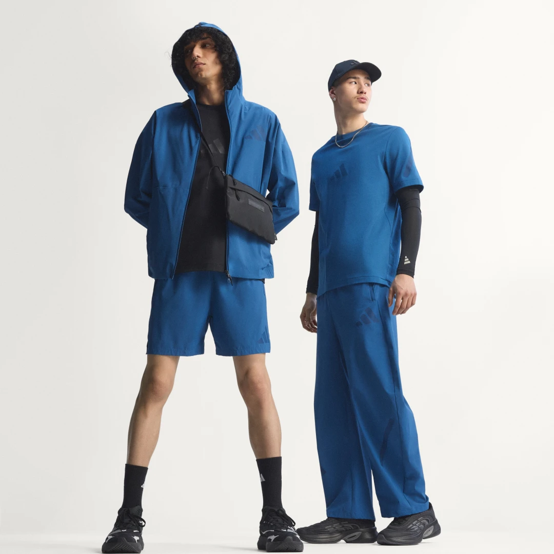 Detalle de Sudadera de Tejido Técnico Adidas Z.N.E. (Azul) para uso diario y entrenamiento