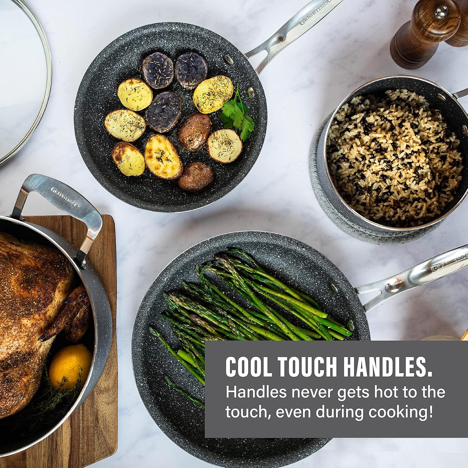 Thumbnail 6 de Granitestone 20 Pc Pots and Pans Set: Diamond Infused Nonstick Kitchen Solution