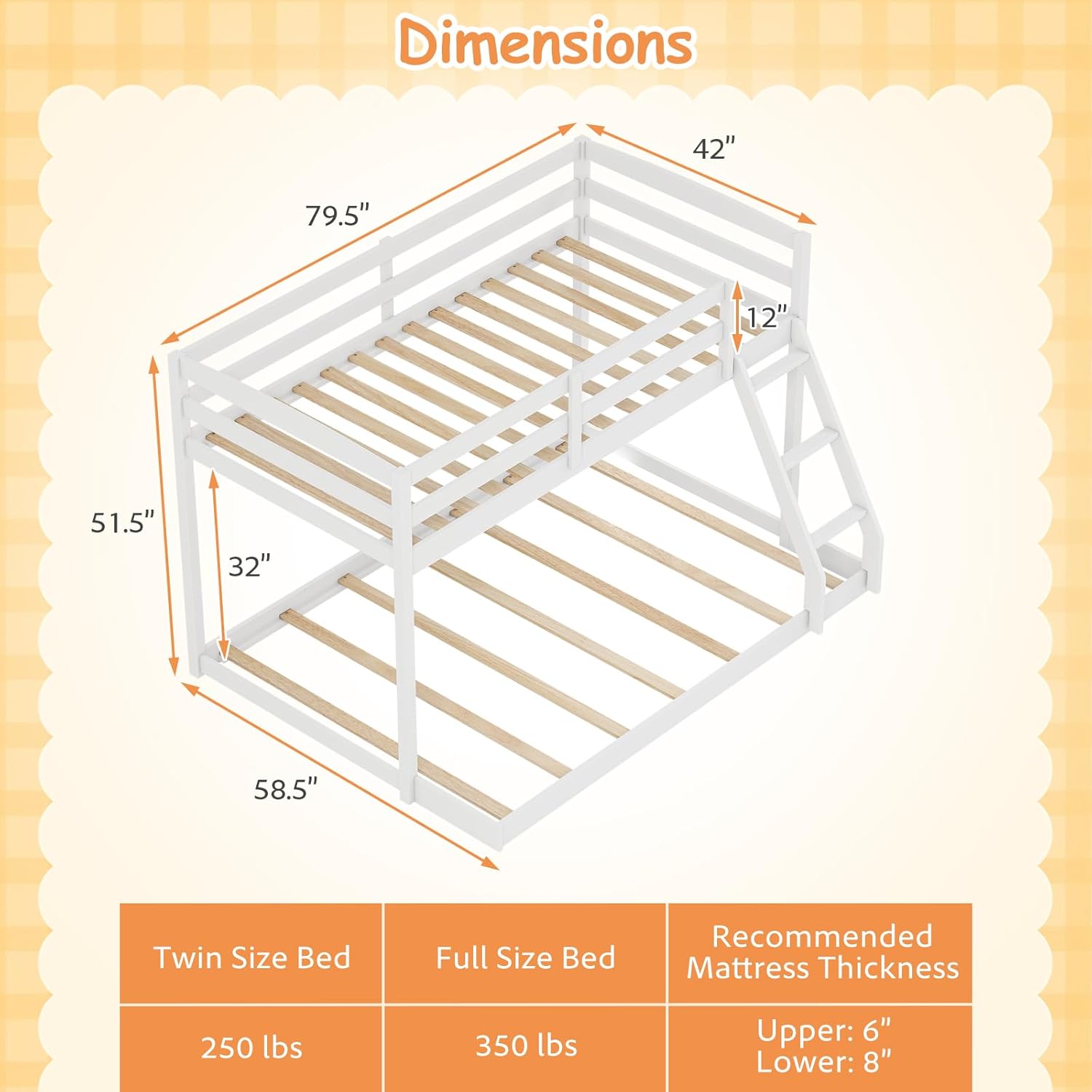 Detalle de KOMFOTT Bunk Bed, Twin Over Full