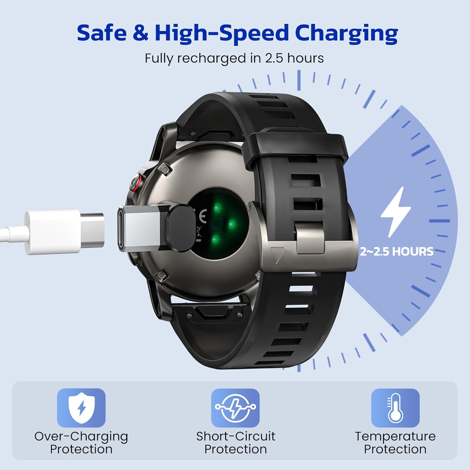 Thumbnail 4 de RUXELY USB-C to Garmin Watch Charger Adapter 4-Pack: Convert Any USB-C Cable for Garmin Devices