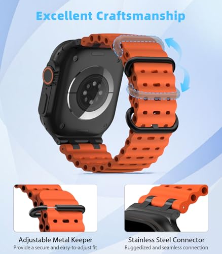 Detalle 2 de MoKo Ocean Band: correa Ocean para Apple Watch (42–49 mm), compatible con Series y Ultra