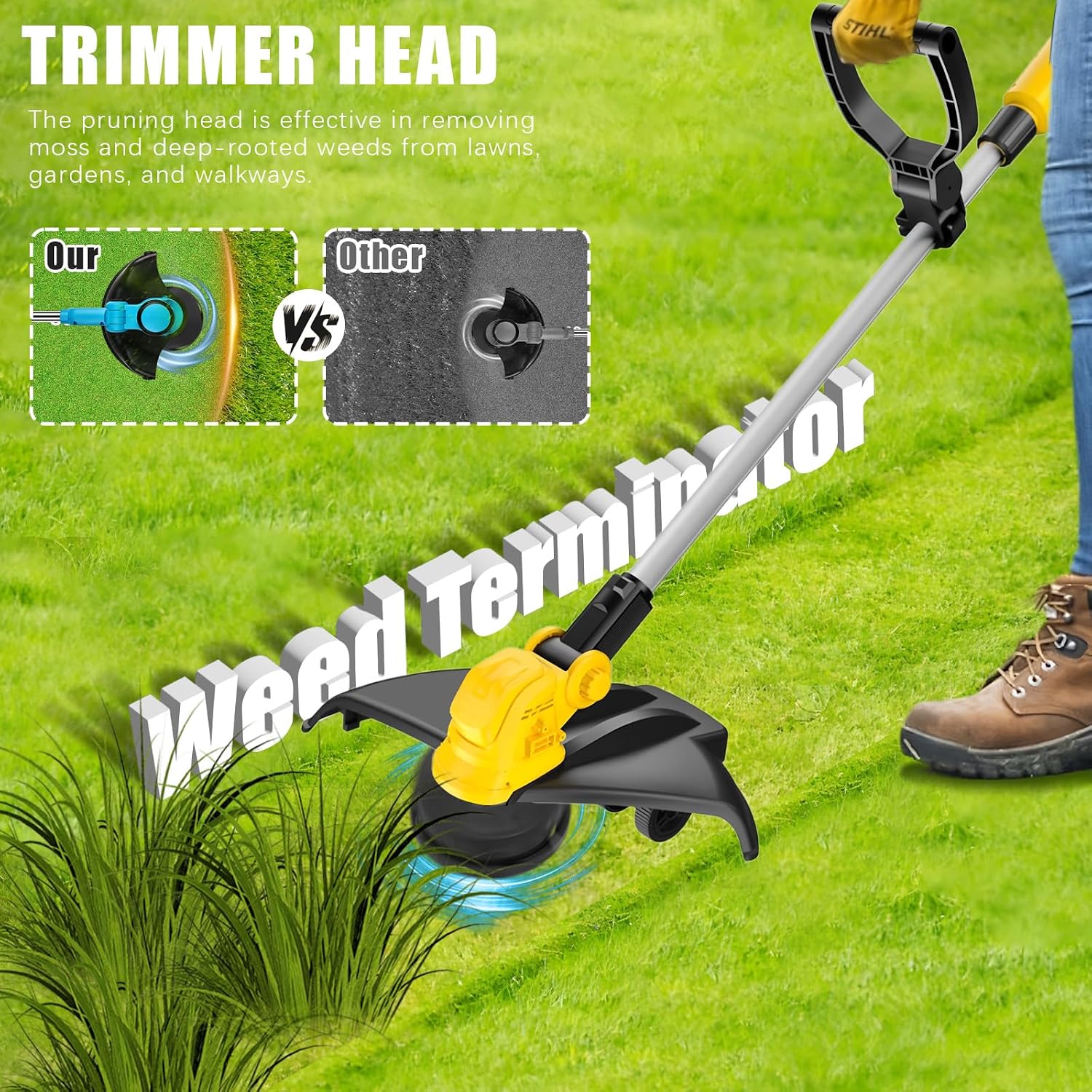 Detalle 1 de Hundredweat trimmerkoppen met dubbele draad, M10 x 1,25, set van 2