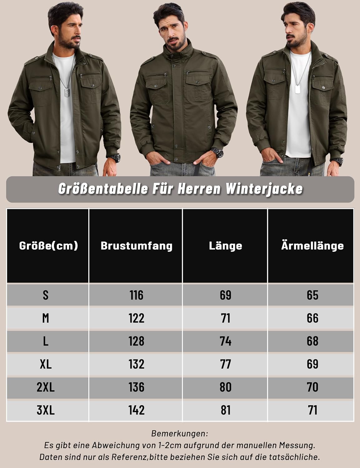 Thumbnail 5 de MAGCOMSEN Winterjacke Herren Warm Fleecejacke