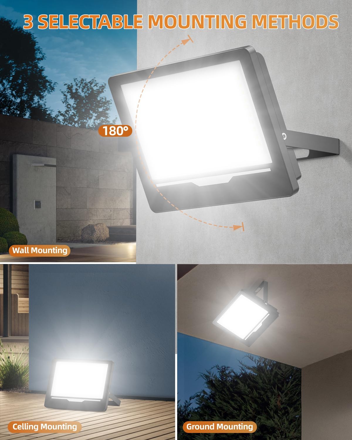 Detalle de TOPAUBUB Spot Projecteur LED Extérieur 100W – Puissance et robustesse pour l’éclairage extérieur