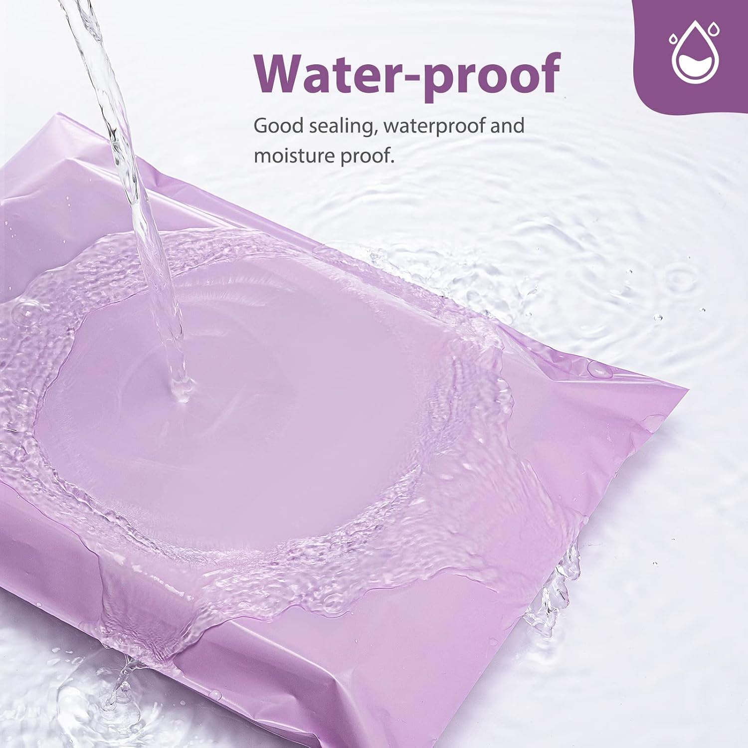 Thumbnail 2 de Fuxury Poly Mailers 24 x 24-Inch Shipping Bags, 100 Count, Light Purple