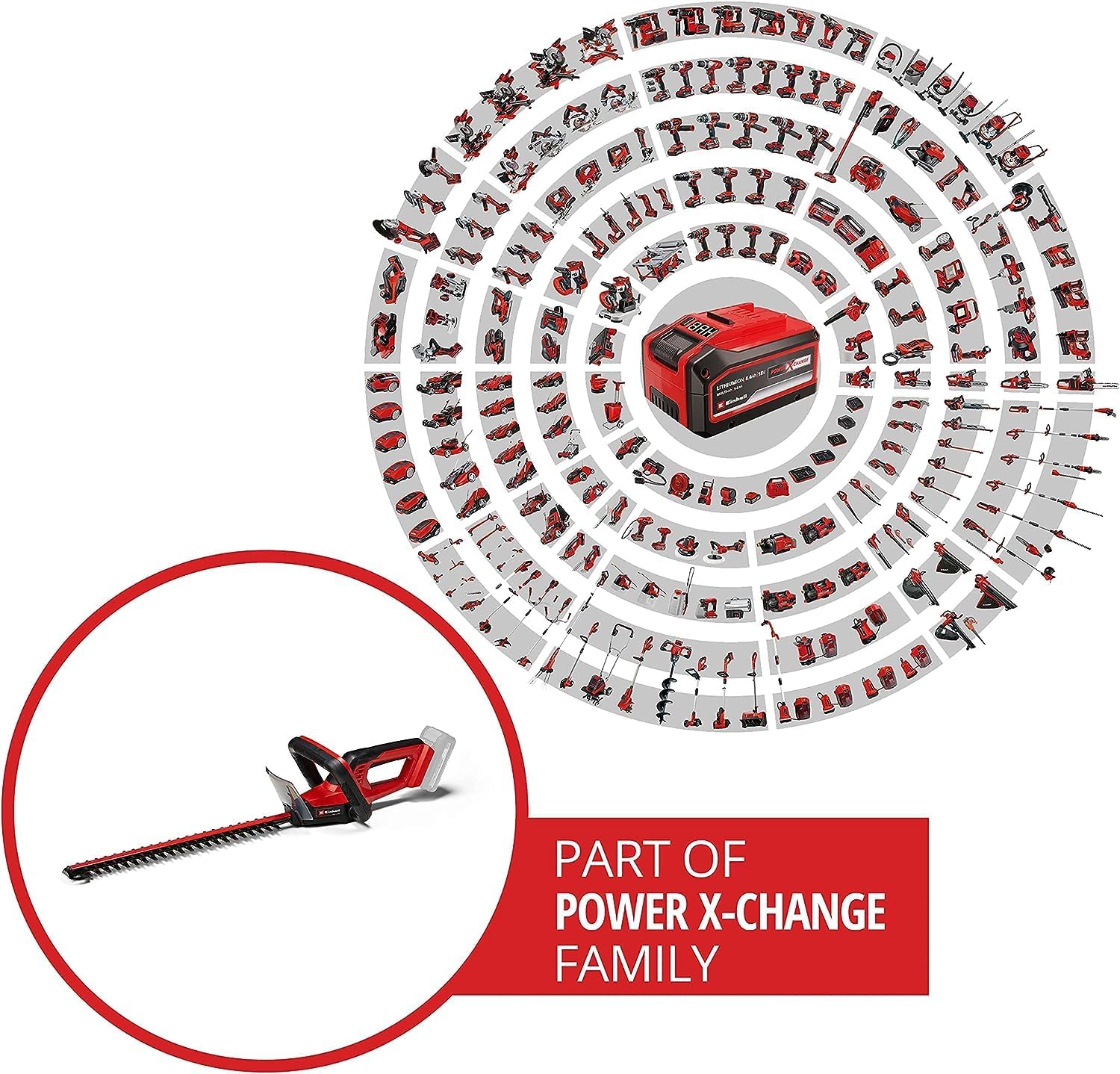 Detalle 2 de Einhell Akku-Heckenschere GC-CH 18/40 Li-Solo Power X-Change (40 cm Schnittlänge, 13 mm Zahnabstand) – ohne Akku