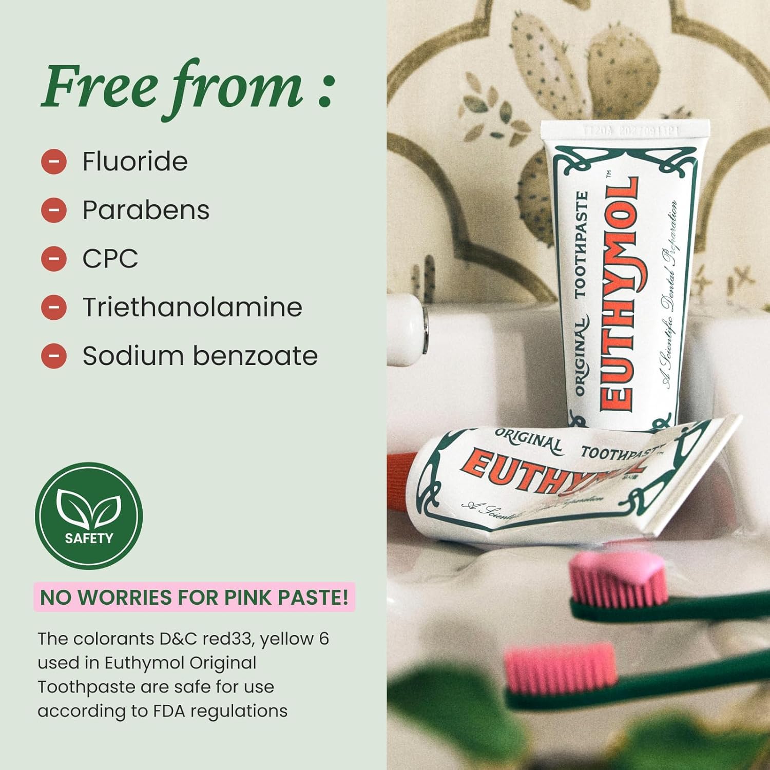 Thumbnail 6 de EUTHYMOL Original Pink Toothpaste 3.7 fl oz