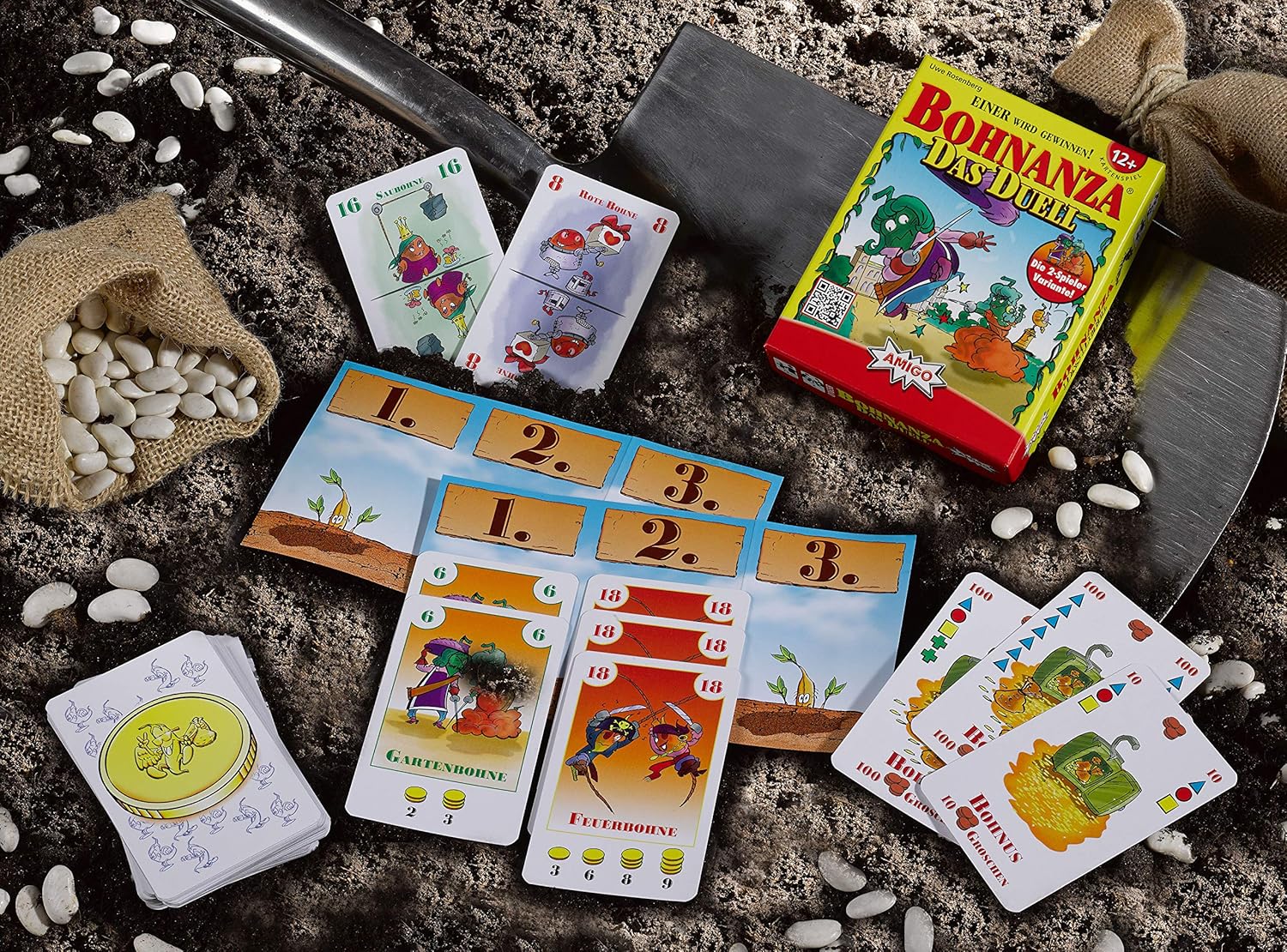 Detalle de Amigo 01658 Bohnanza duello, Gioco – Due giocatori, strategia e divertimento