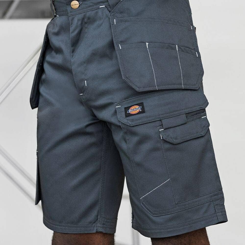 Detalle 2 de Dickies Redhawk Pro – szare szorty robocze, regularny krój, 8 kieszeni