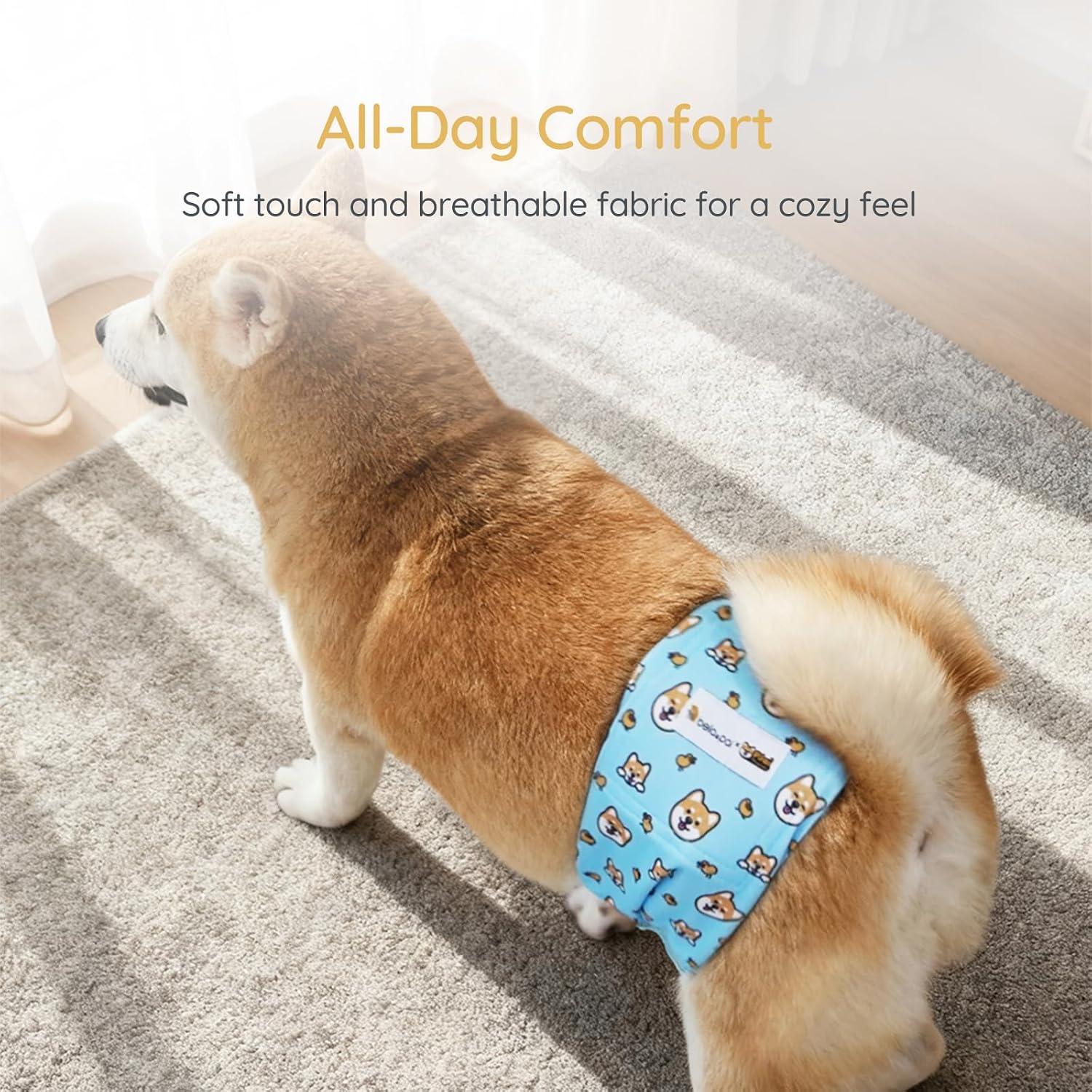 Thumbnail 6 de Bella & Pal Belly Bands for Male Dogs (3 Pack) – Reusable, Washable Nappies for Small Dogs