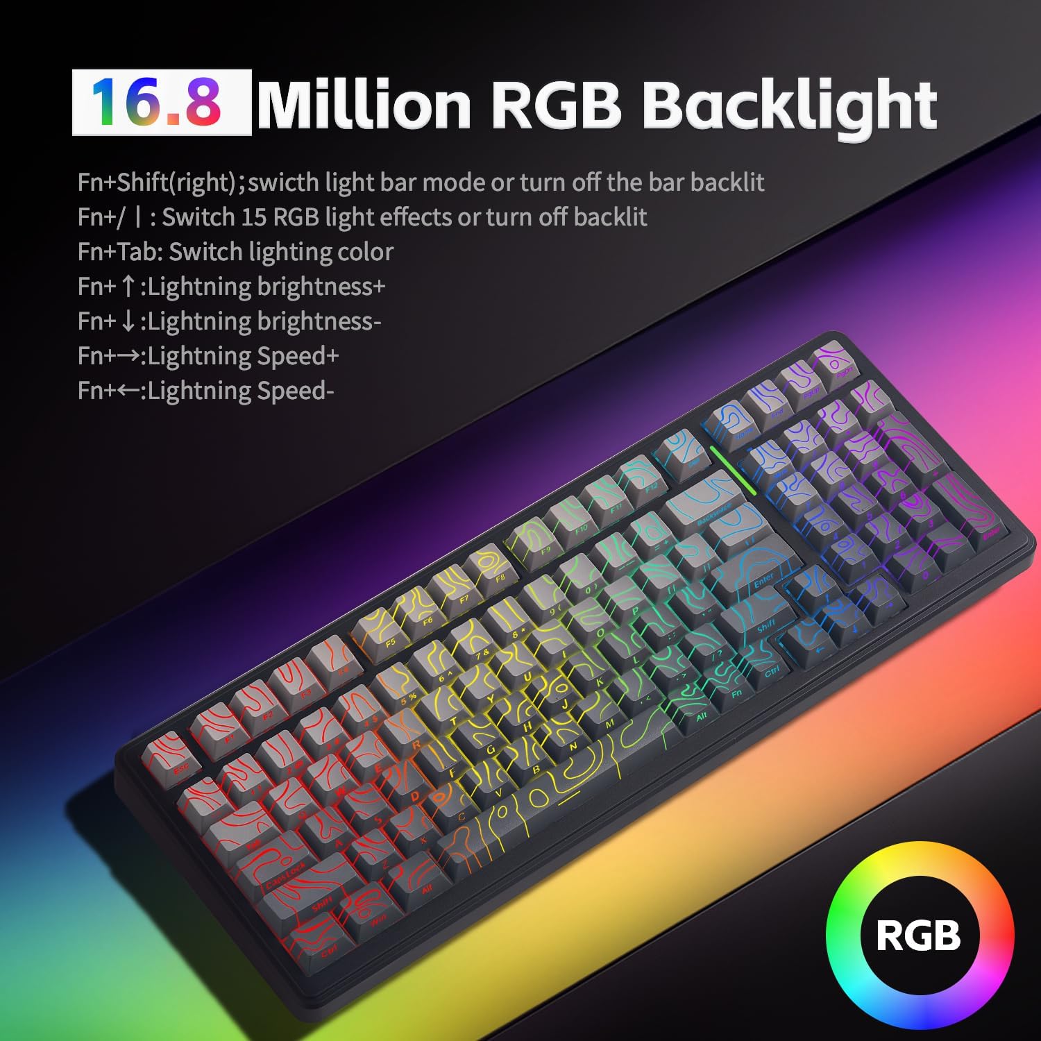 Detalle 2 de Aula F99 Wireless Mechanical Keyboard