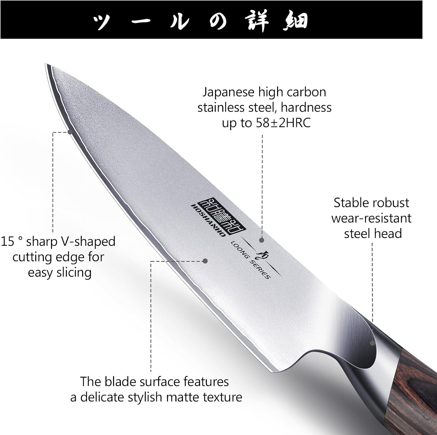 Detalle de HOSHANHO Kitchen Knife Set, 7-Piece