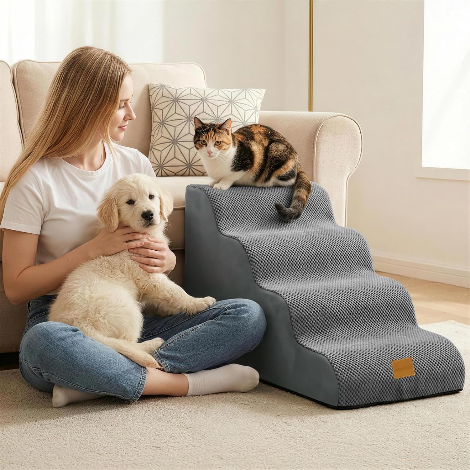 Thumbnail 6 de Dog steps for bed ladder, 4-step 40x72x50cm