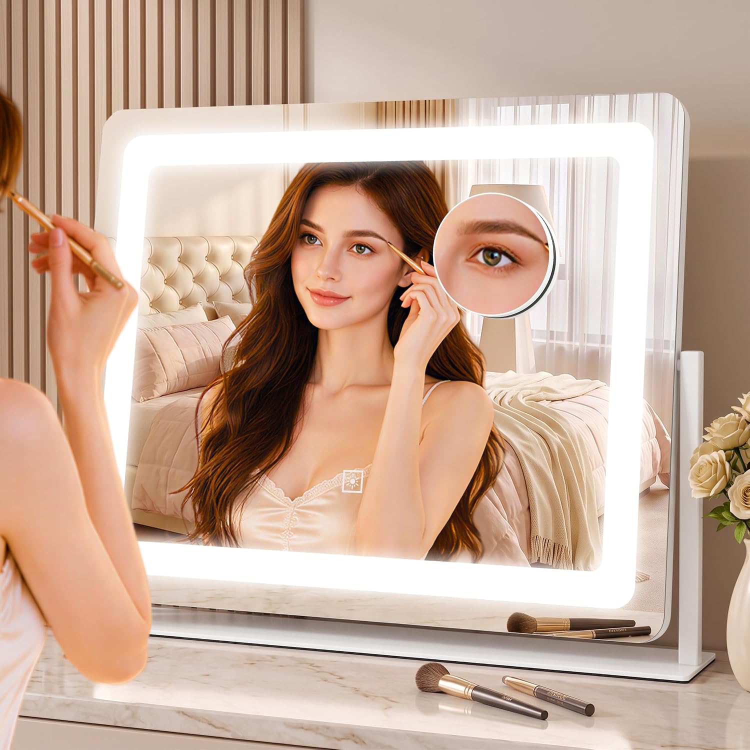 Detalle de CraftCraze Lighted Vanity Mirror 22 x 17 inches