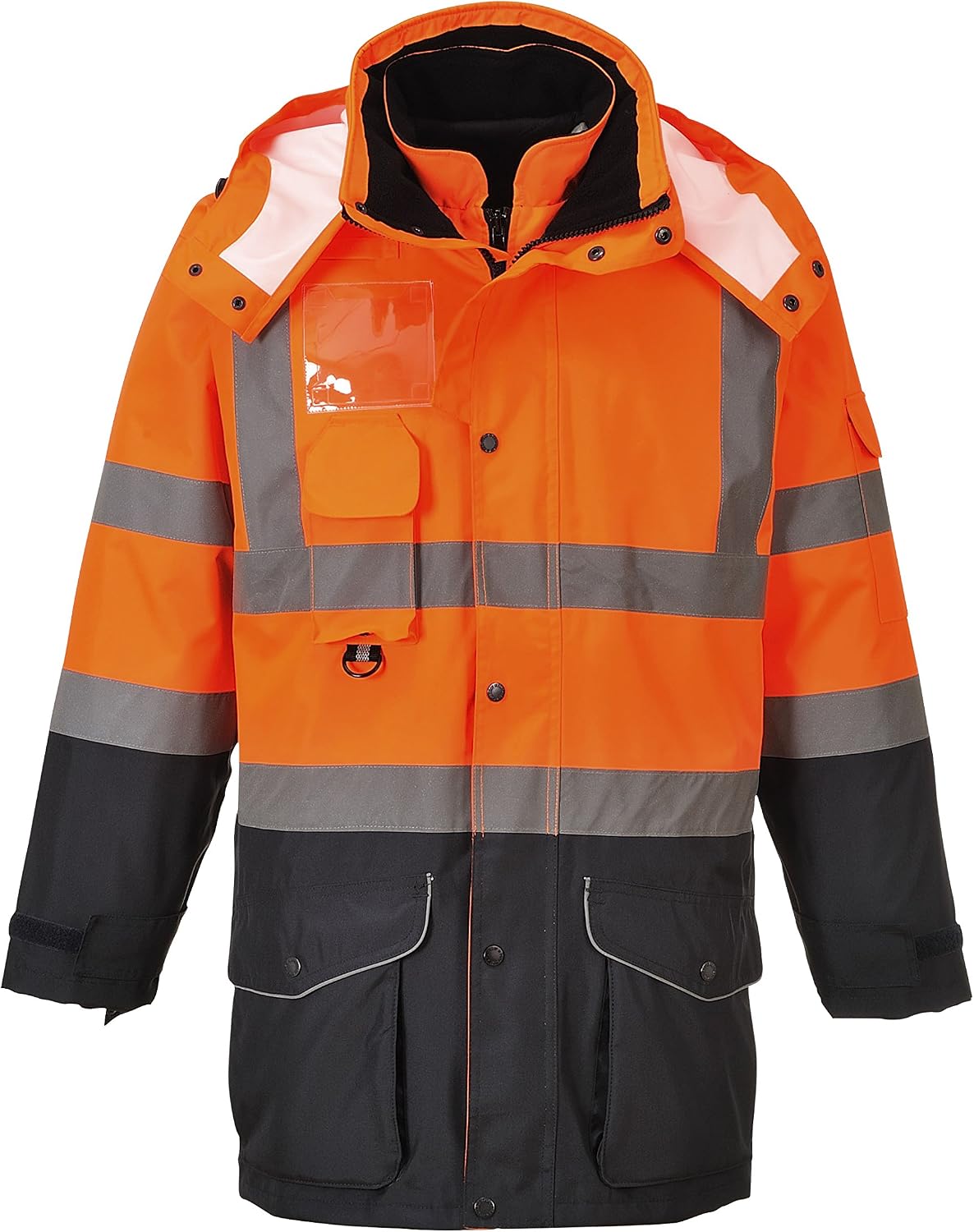 Detalle de Portwest Workwear da Uomo ad Alta visibilità 7 in1 Contrasto Giacca