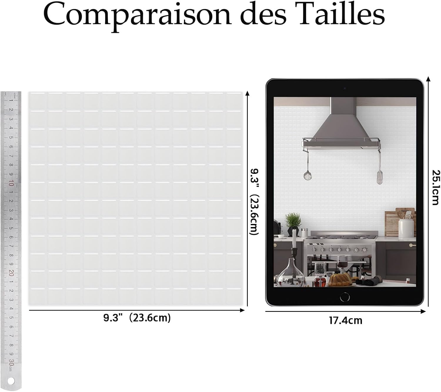 Thumbnail 1 de Hode Credence adhésive mosaïque 23,6x23,6 cm 4 pcs