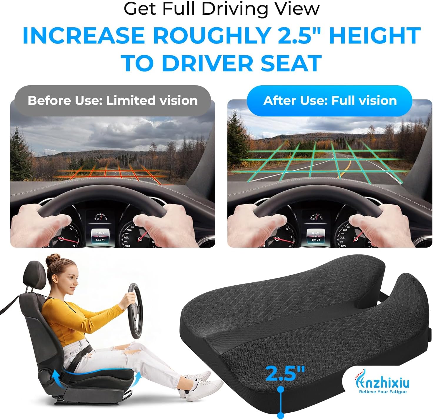 Detalle de anzhixiu Heightening Truck Seat Cushion for Drivers