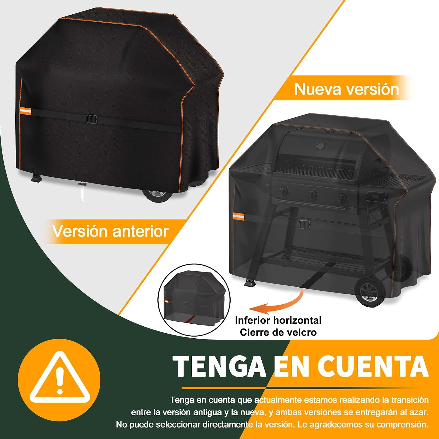 Thumbnail 6 de Enzeno Cubierta para Barbacoa Resistente a la Intemperie 145x61x120 cm – Negro