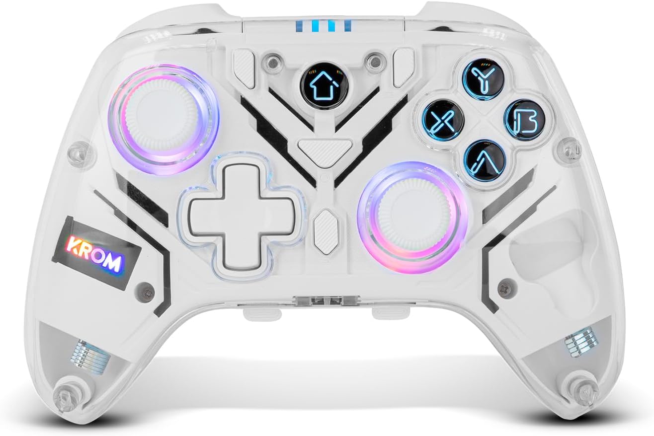 Thumbnail 1 de KROM KRYSTAL – przezroczysty kontroler bezprzewodowy Bluetooth 5.0 z RGB