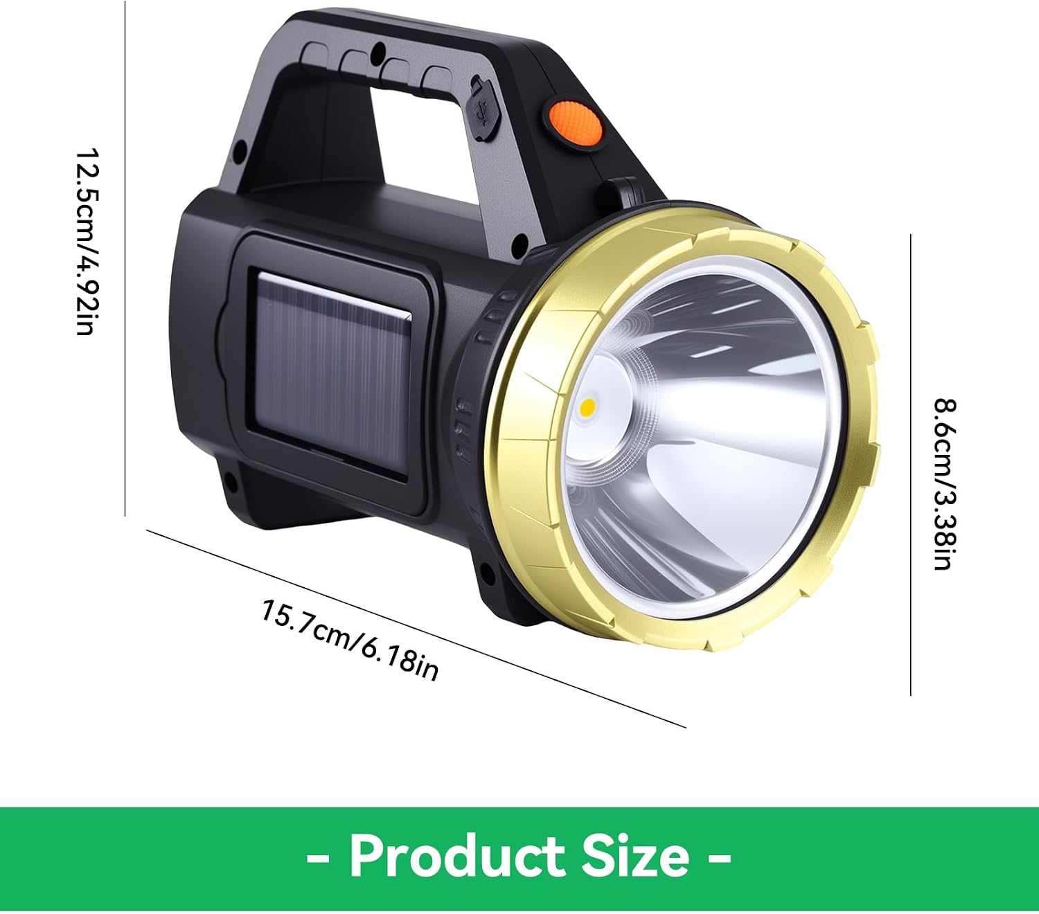 Thumbnail 6 de 1200mAh Rechargeable LED Torch 20W High Power Beam 🔦