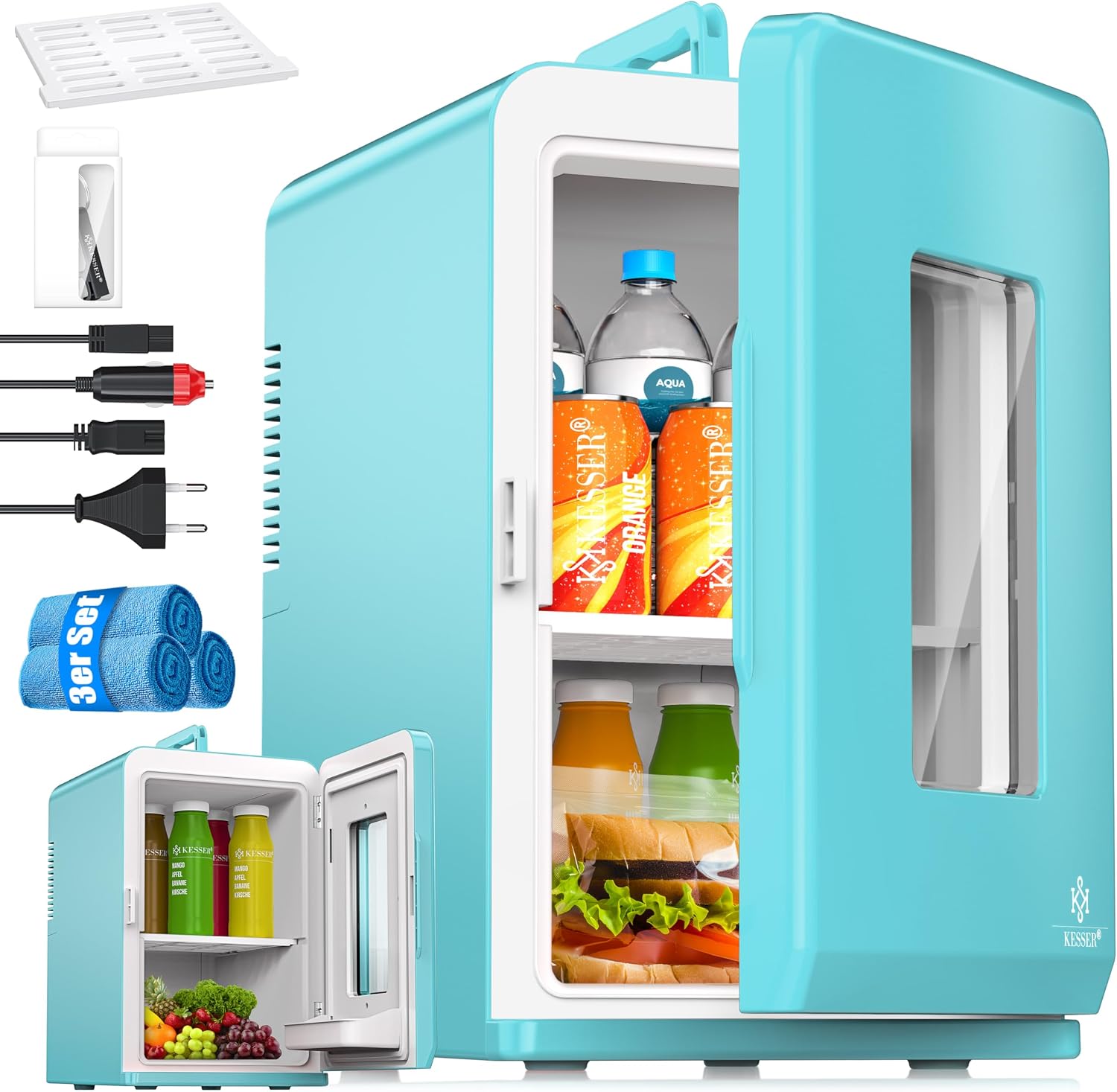 Detalle de KESSER 2in1 Mini Kühlschrank 15 L Kühlbox