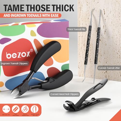 Detalle 1 de BEZOX Nail Clippers for Thick and Ingrown Nails with Stainless Steel Blades