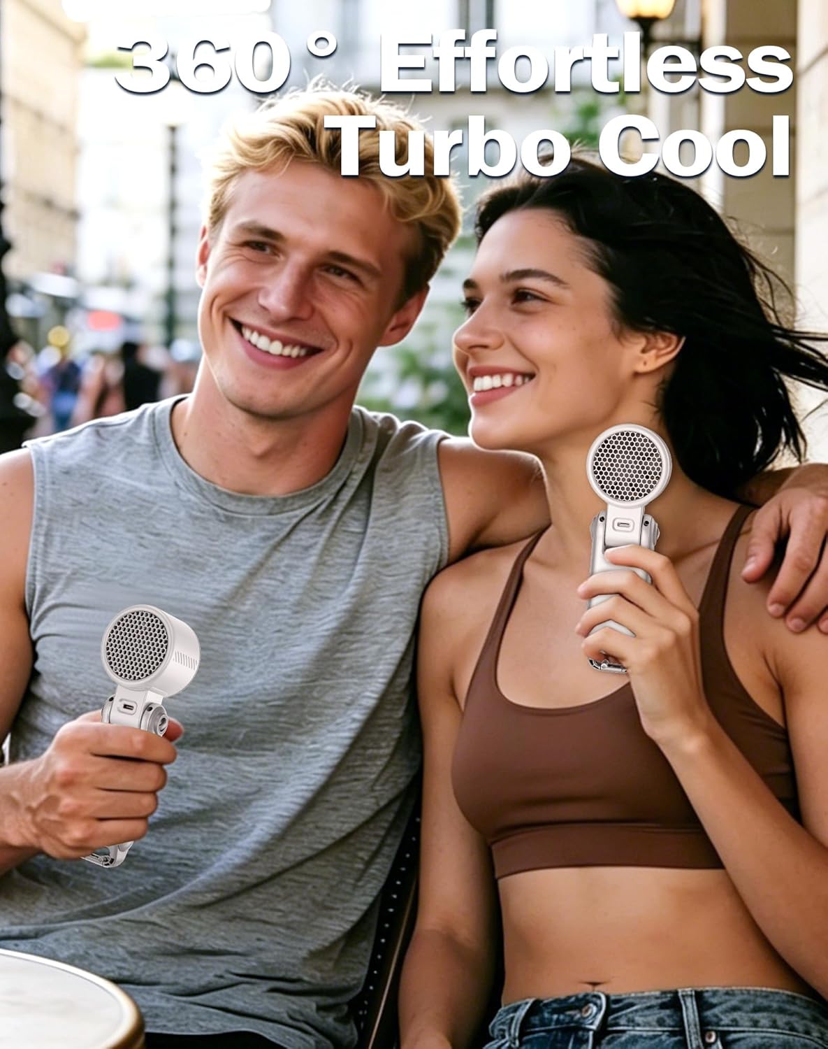 Thumbnail 3 de Taiofan Portable Handheld Fan with Semiconductor Ice Cooling