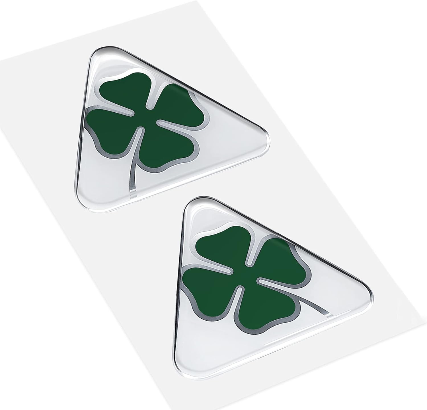 Detalle de Alfa Romeo Adesivi 3D Quadrifoglio Verde Destro + Sinistro (95 x 85 mm) – Ufficiali