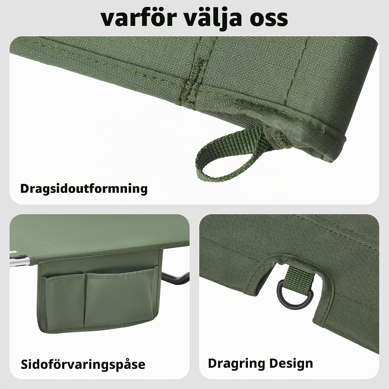 Thumbnail 6 de Naturehike 6977465866622 campingsäng, hopfällbar med aluminiumram, 3,2 kg