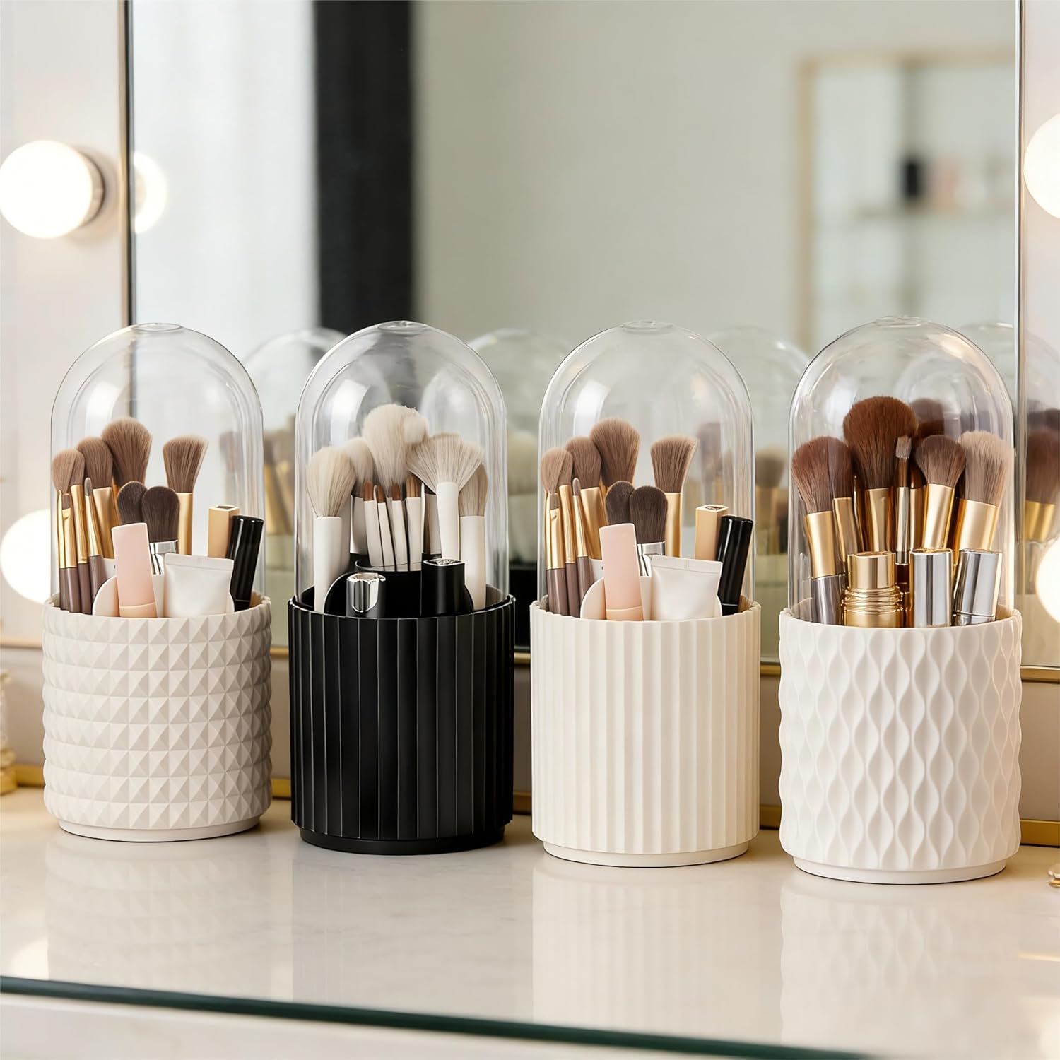 Thumbnail 6 de Makeup brush holder 360° Black 5 compartments