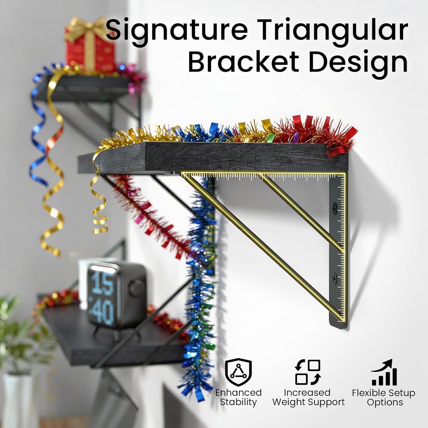 Thumbnail 5 de BAYKA Wall Mounted Floating Shelves Set of 4 🪵