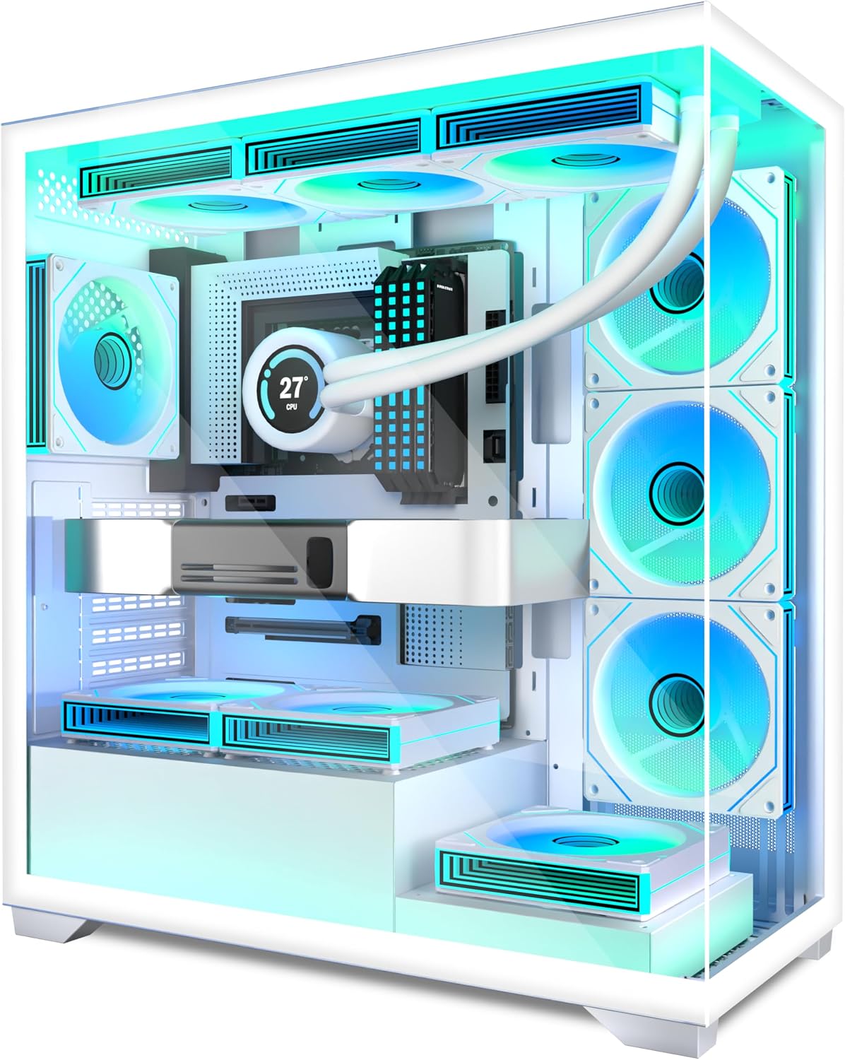 Detalle de ANSAITE ATX PC-Gehäuse ARGB Lüfter