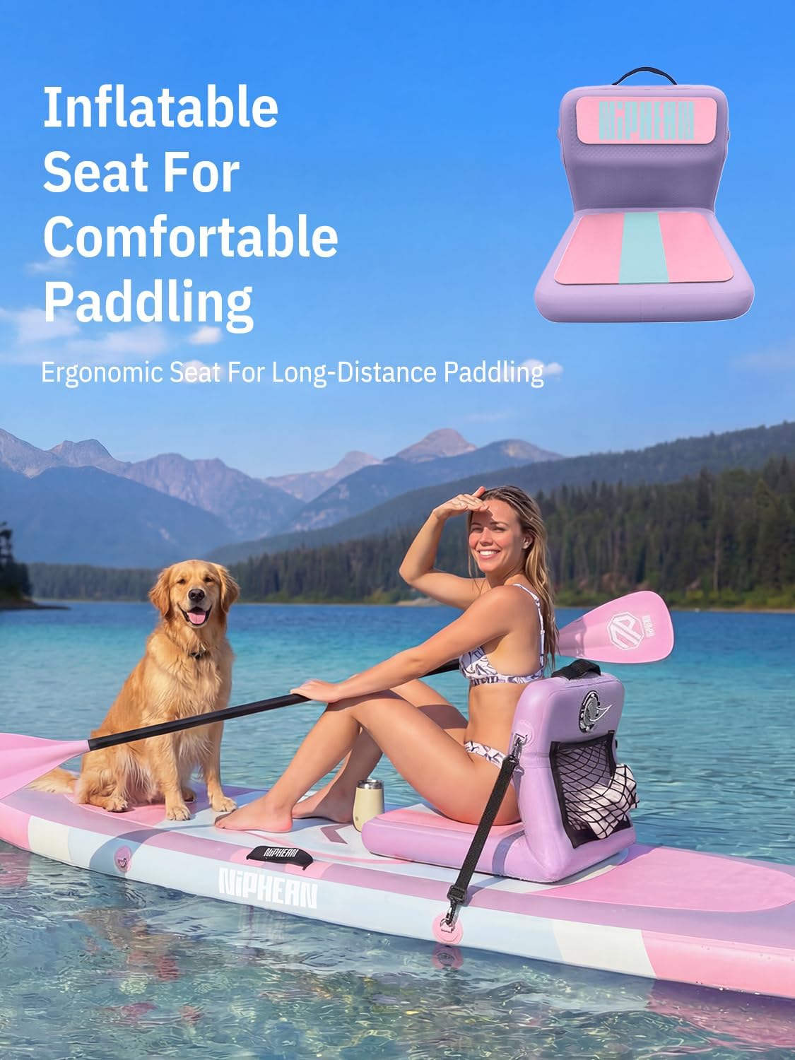Detalle 2 de Niphean (Ultra-Light) Inflatable Paddle Board with StabilTrac Fin and Accessories — 10' Stand Up Paddle Board for Adults & Youth