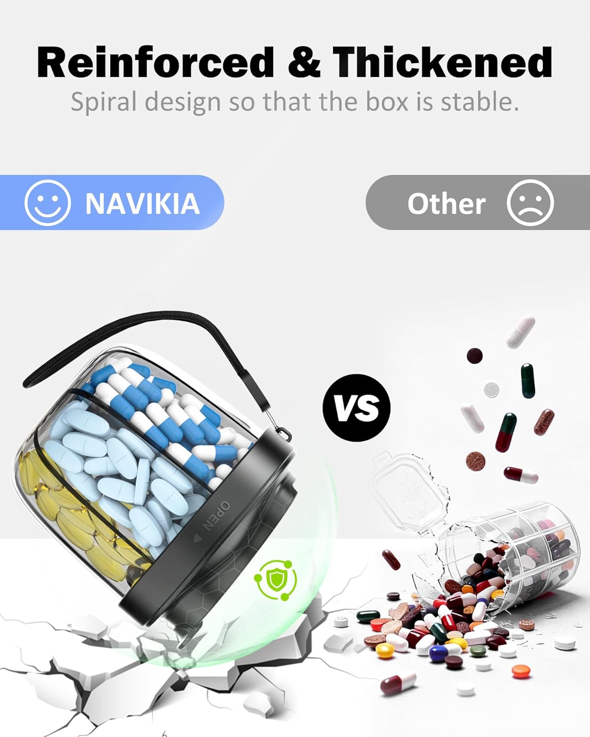 Thumbnail 6 de Pill Organizer 7-compartment travel pill box