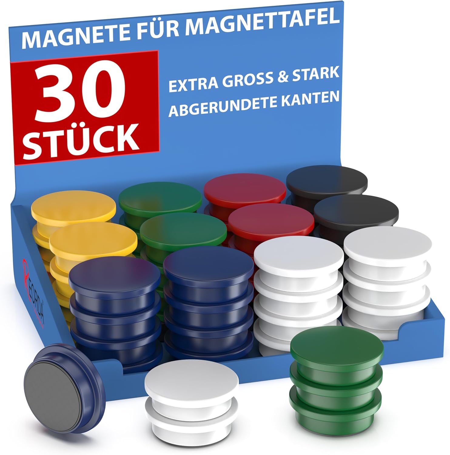 REORDA Magnete stark 30x für Whiteboard