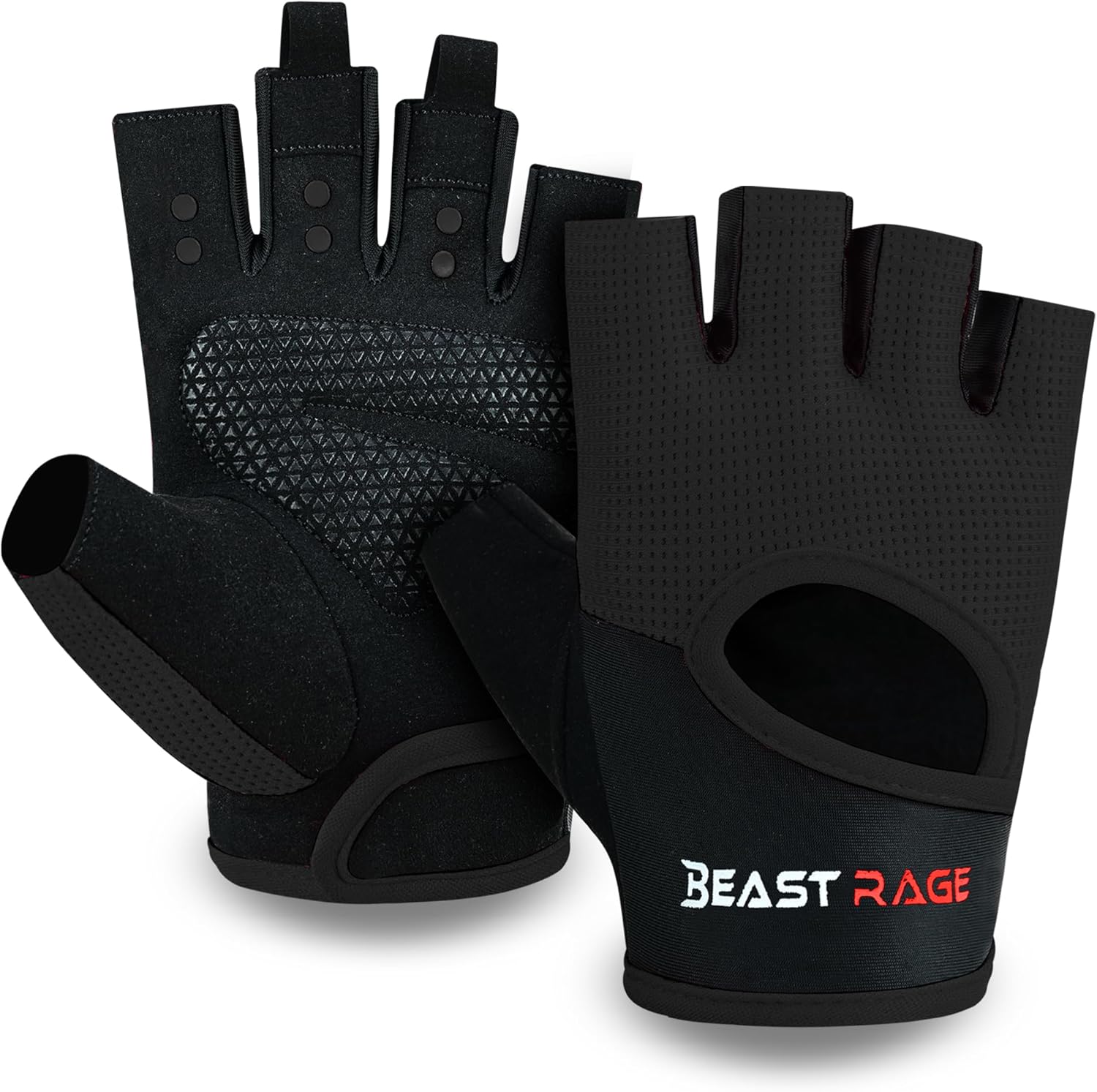 Detalle de Beast Rage Fingerless Workout Gloves