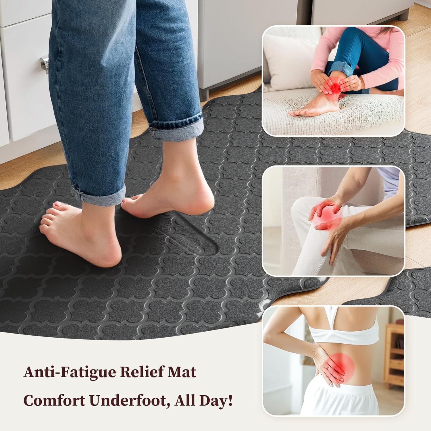 Detalle de Arenarug Upgrade Scalloped Kitchen Mats 0.4 in