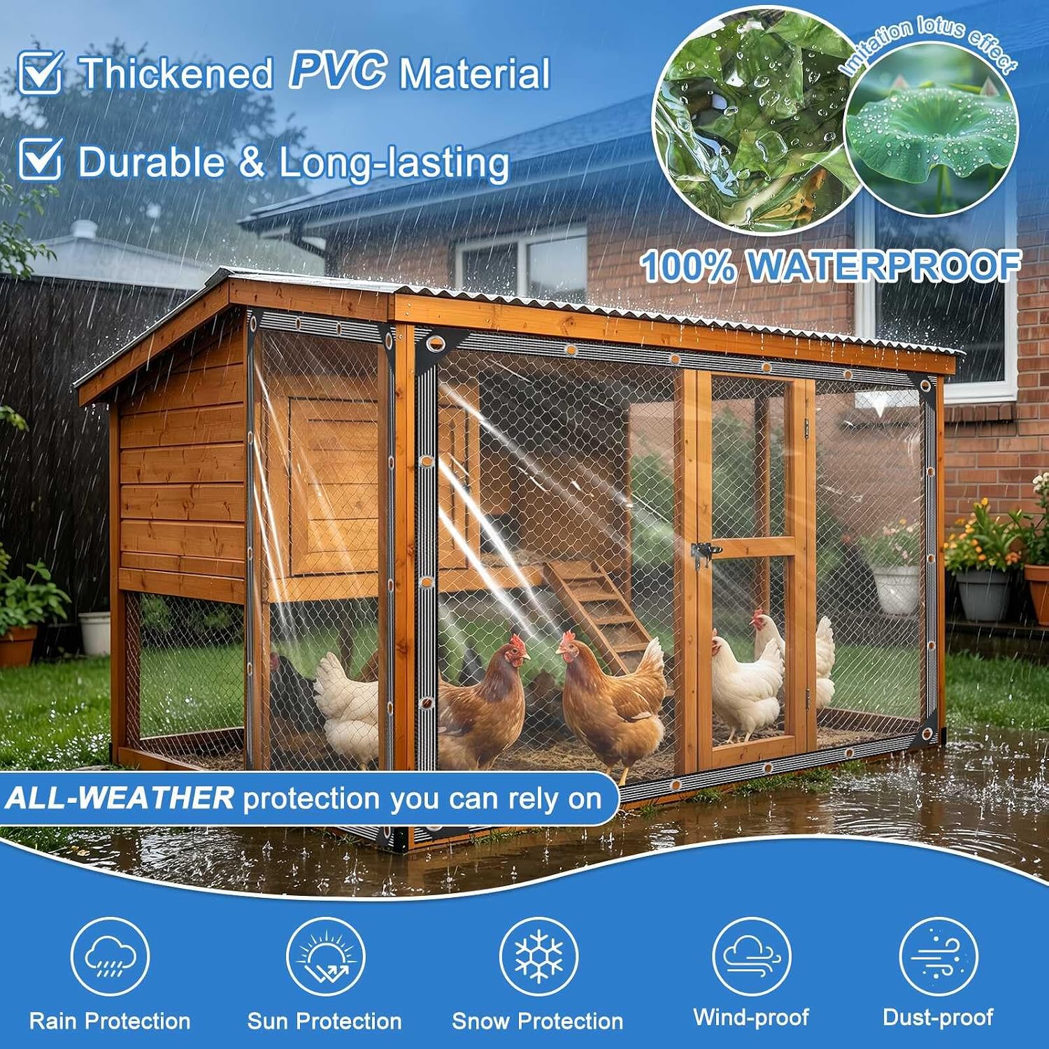Detalle de Clear Vinyl Tarp 14 Mil