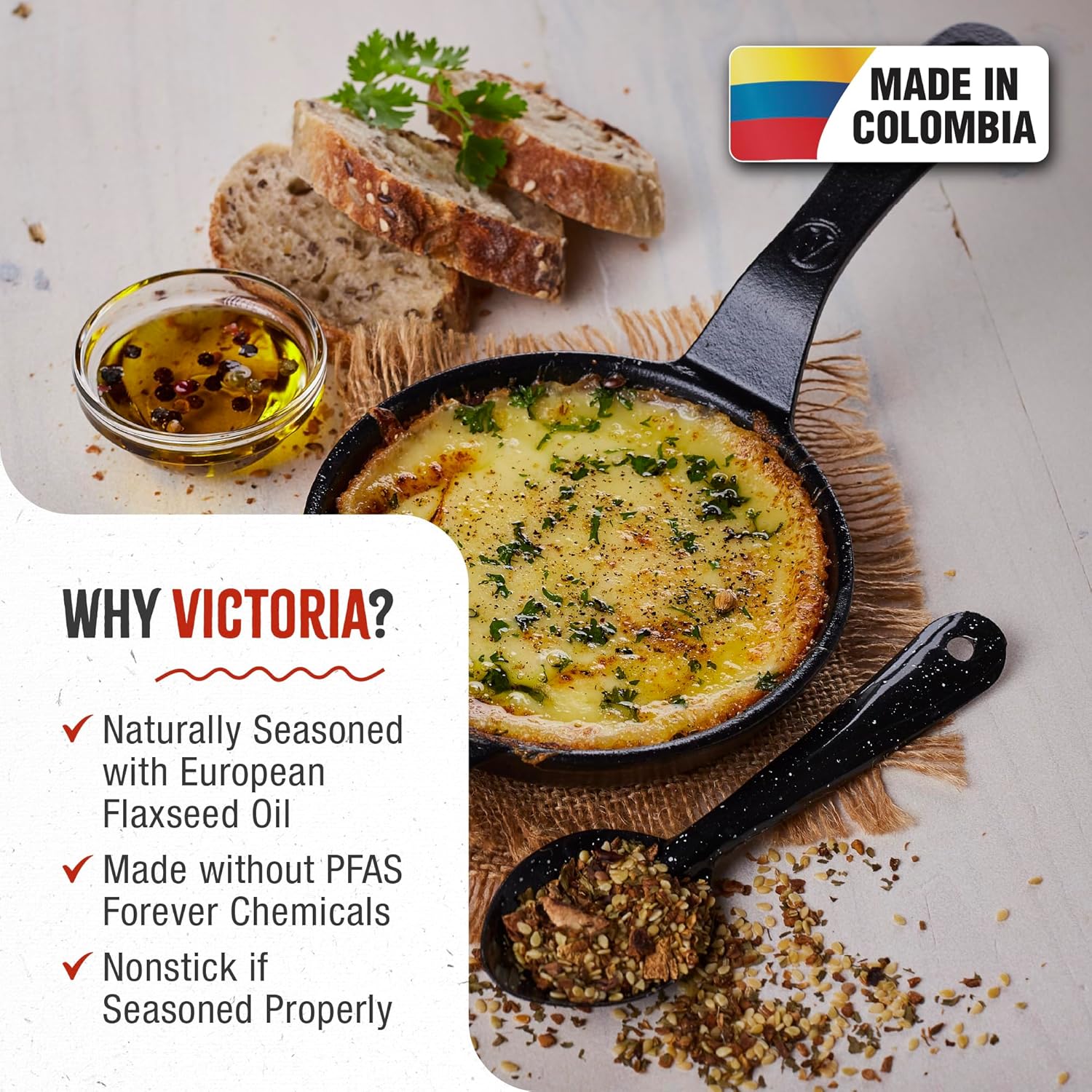 Detalle 2 de Victoria Cast Iron Skillet 4-Inch