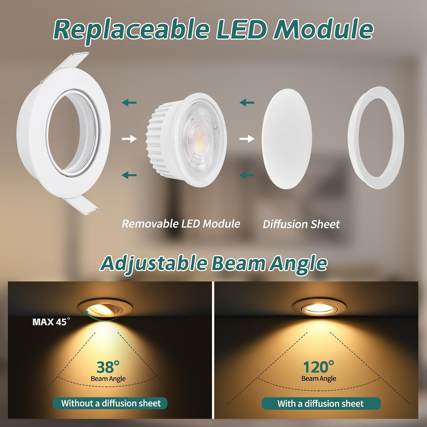 Detalle de KYOTECH LED-Einbaustrahler dimmbar 5 W