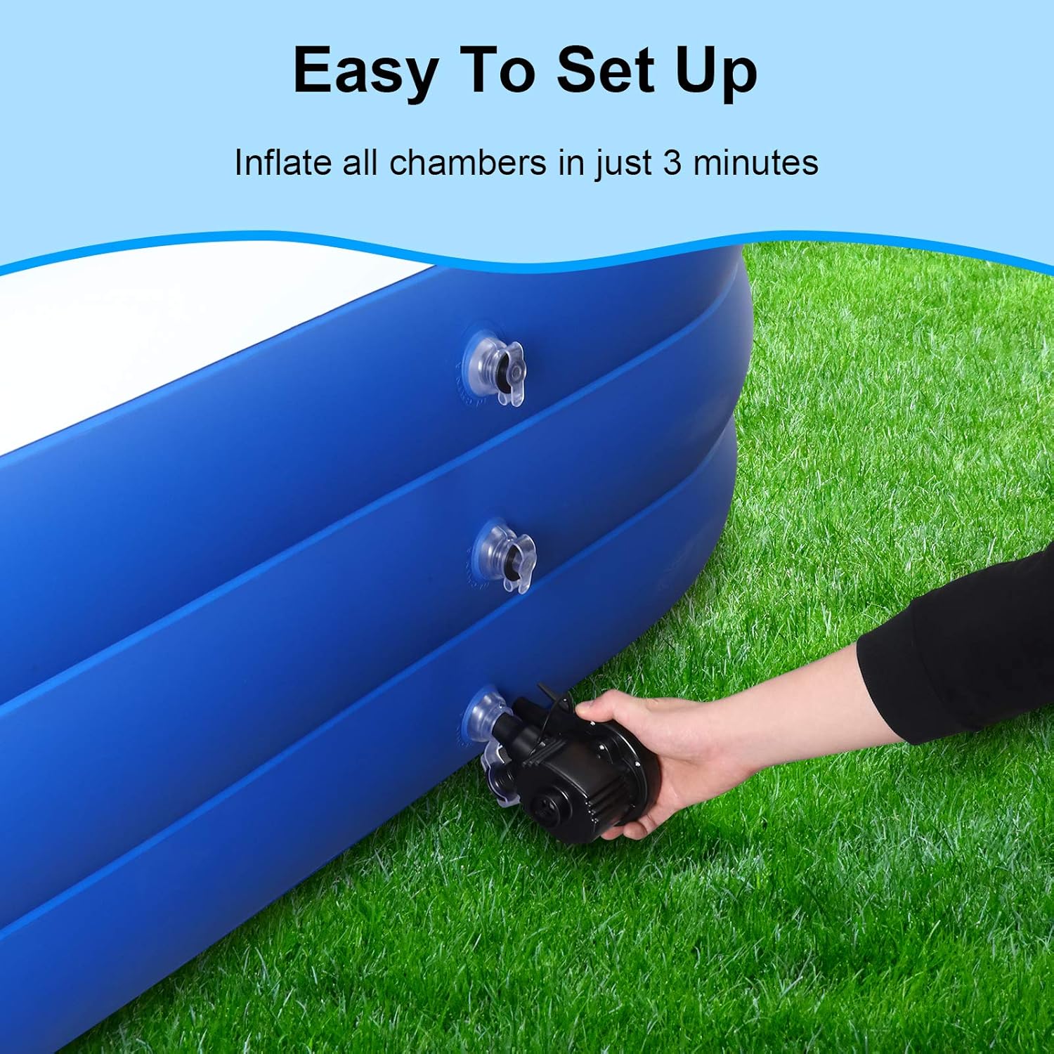 Detalle de SELLOTZ 120 x 72 x 22-Inch Inflatable Pool for Kids and Adults