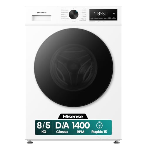 Detalle de Hisense WD1I8042BWP2 lavasciuga 8+5 kg, 1400 giri, Auto Dry e vapore